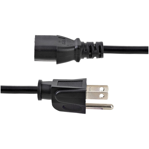 StarTech.com 6ft (1.8m) Heavy Duty Power Cord, NEMA 5-15P to C13 AC Power Cord, 15A 125V, 14AWG, Replacement Computer Power Cord, Monitor Power Cable, NEMA 5-15P to IEC 60320 C13 Power Cord - PC Power Supply Cable