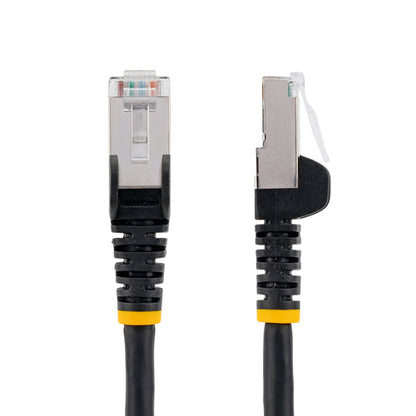 StarTech.com 12ft CAT6a Ethernet Cable - Black - Low Smoke Zero Halogen (LSZH) - 10GbE 500MHz 100W PoE++ Snagless RJ-45 w/Strain Reliefs S/FTP Network Patch Cord