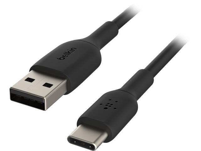 Belkin BoostCharge USB-C Cable (1M/3.3ft)  USB-C to USB-A Cable  USB Type-C Cable for iPhone 16 Series  Samsung Galaxy S24  S24+  Note20  Pixel 8  Pixel 7  iPad Pro  Nintendo Switch  and More - Black