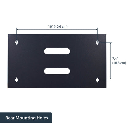 StarTech.com 6U Wall Mount Network Rack - 14 Inch Deep (Low Profile) - 19" Patch Panel Bracket for Shallow Server and IT Equipment, Network Switches - 44lbs/20kg Weight Capacity, Black