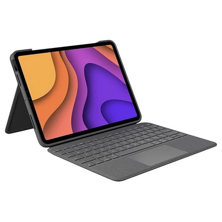 Logitech - Folio Touch Keyboard Folio for iPad Air 11" (M2), iPad Air 10.9" (5th & 4th Generation) with Precision Trackpad - Graphite
