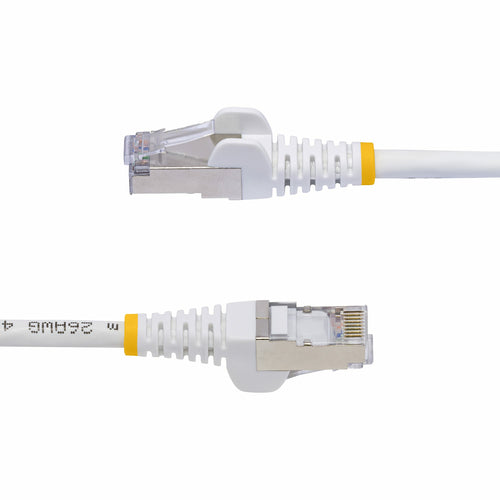 StarTech.com 40ft White CAT8 Ethernet Cable, Snagless RJ45, 25G/40G, 2000MHz, 100W PoE++, S/FTP, 26AWG Pure Bare Copper Wire, LSZH, Shielded Network Patch Cord w/Strain Reliefs, Individually Tested