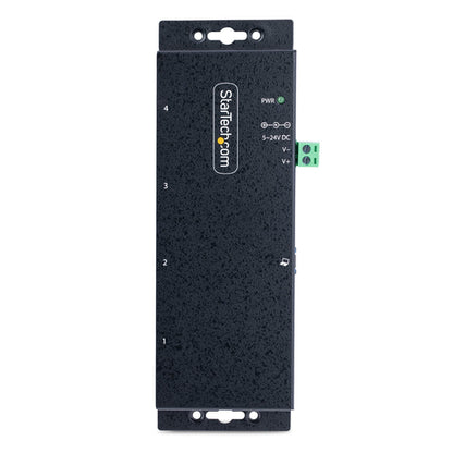 StarTech.com 4-Port Industrial USB 3.0 5Gbps Hub, Rugged USB Hub with ESD Protection, DIN/Wall/Desk Mountable USB-A Hub, USB Expander w/Locking Ports, Heavy Duty - TAA