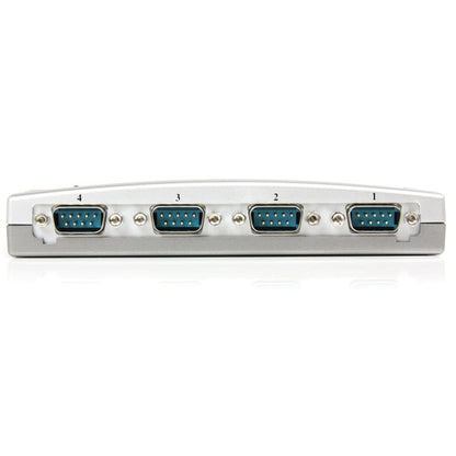 StarTech.com 4 Port USB to RS232 Serial DB9 Adapter Hub