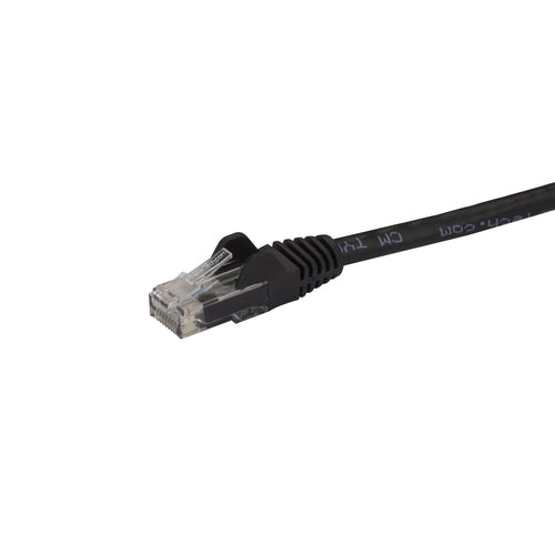 StarTech.com 7ft CAT6 Ethernet Cable - Black CAT 6 Gigabit Ethernet Wire -250MHz 100W PoE RJ45 UTP Network/Patch Cord Snagless w/Strain Relief Individually Tested
