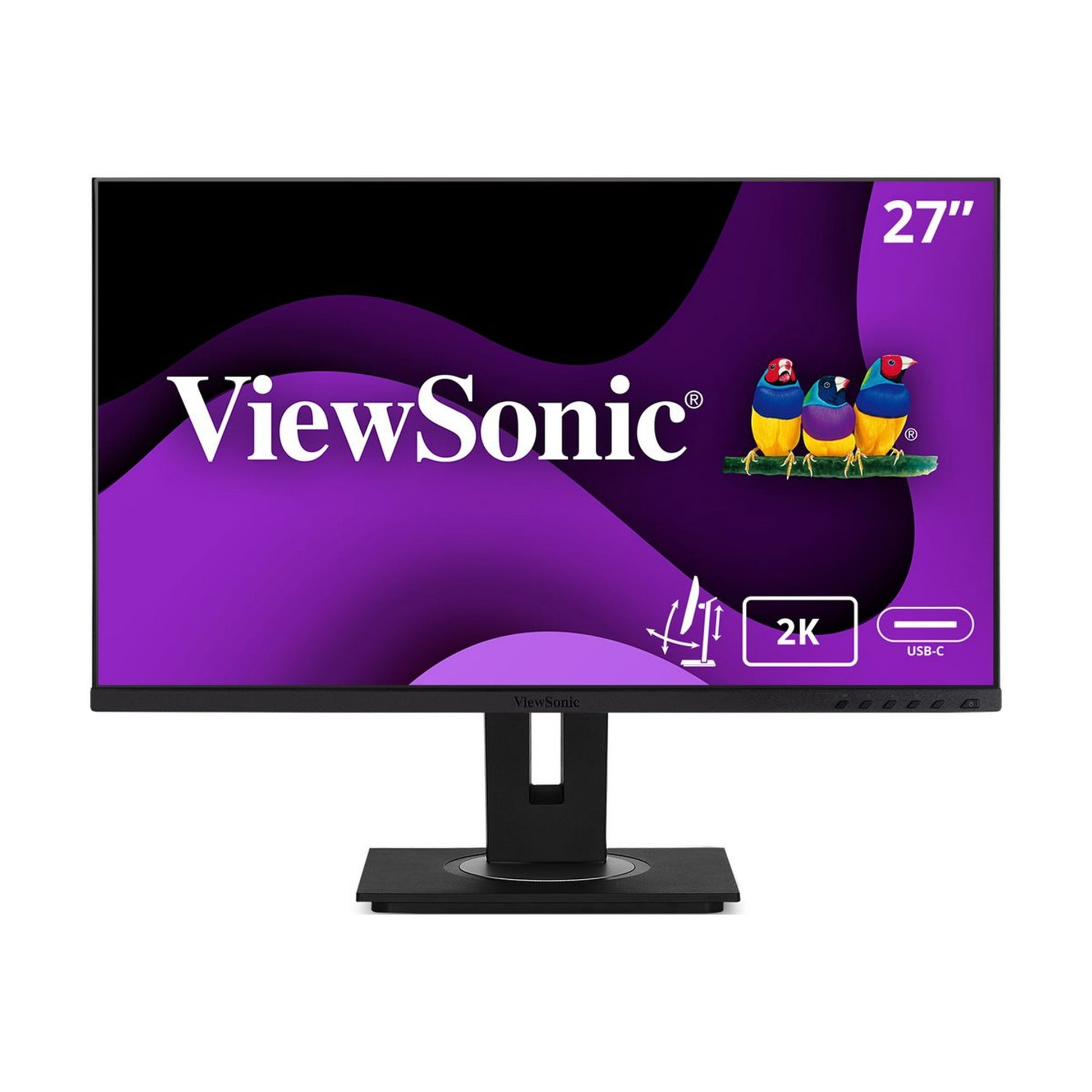 ViewSonic VG2756A-2K 27 Inch IPS 1440p Docking Monitor with 100W USB C  RJ45  HDMI  Display Port and 40 Degree Tilt Ergonomics for Home and Office
