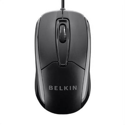 Belkin 3-Button Wired Computer Mouse - Ambidextrous  Ergonomic Mouse With 5-Foot USB-A Cord - 800 DPI Wired Mouse With Mouse Wheel Compatible with PCs  Macs  Desktops and Laptops - Black