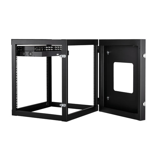 StarTech.com 12U Hinged Open Frame Wall-Mount Server Rack - 22 in. Deep