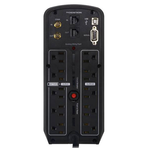 CyberPower CP1000PFCLCD uninterruptible power supply (UPS) Line-Interactive 1 kVA 600 W 10 AC outlet(s)