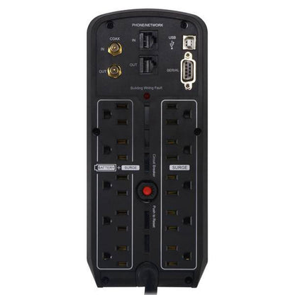 CyberPower CP1000PFCLCD uninterruptible power supply (UPS) Line-Interactive 1 kVA 600 W 10 AC outlet(s)