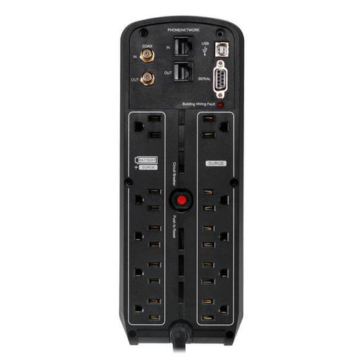 CyberPower CP1500PFCLCD uninterruptible power supply (UPS) Line-Interactive 1.5 kVA 900 W 10 AC outlet(s)