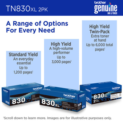 Brother TN-830XL2PK toner cartridge 2 pc(s) Original Black