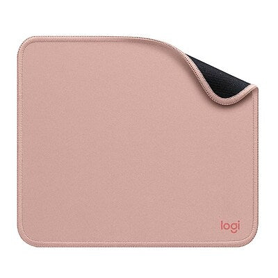 Logitech Mouse Pad - Studio Series  Computer Mouse Mat with Anti-slip Rubber Base  Easy Gliding  Spill-Resistant Surface  Dark Rose