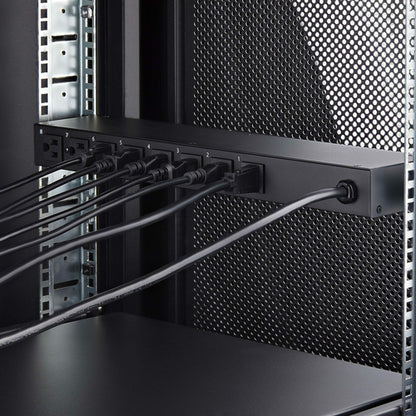 StarTech.com 8-Outlet Horizontal Rack Mount PDU, 1U Power Strip, Individual Outlet On/Off Switches w/Covers, 15A Circuit Breaker, 8ft/2.4m Cord, NEMA 5-15P/R, TAA