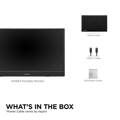 Viewsonic VA VA1653 computer monitor 39.6 cm (15.6") 1920 x 1080 pixels Full HD LED Black