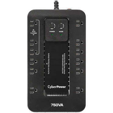 CyberPower EC750G uninterruptible power supply (UPS) Standby (Offline) 0.75 kVA 450 W 12 AC outlet(s)