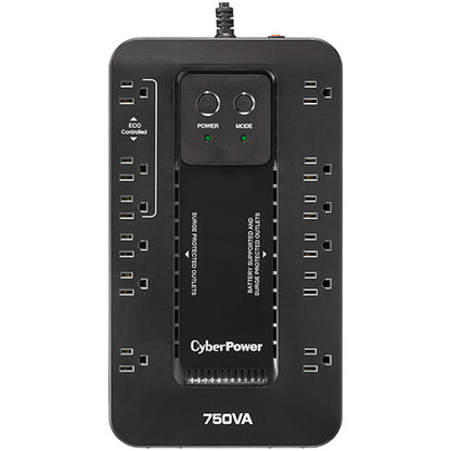 CyberPower EC750G uninterruptible power supply (UPS) Standby (Offline) 0.75 kVA 450 W 12 AC outlet(s)