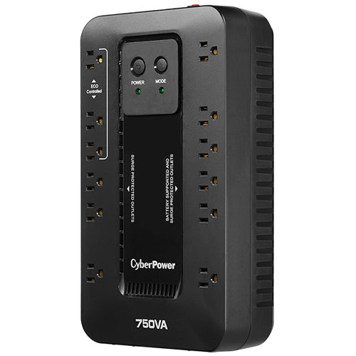 CyberPower EC750G uninterruptible power supply (UPS) Standby (Offline) 0.75 kVA 450 W 12 AC outlet(s)