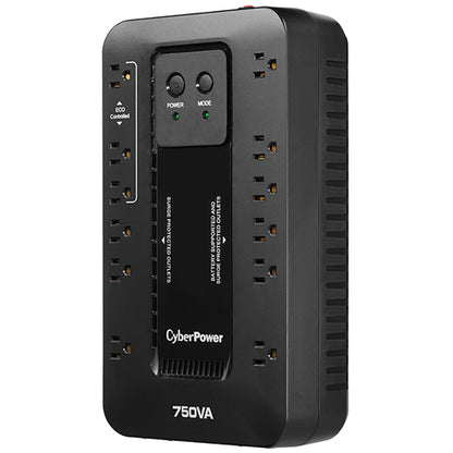 CyberPower EC750G uninterruptible power supply (UPS) Standby (Offline) 0.75 kVA 450 W 12 AC outlet(s)