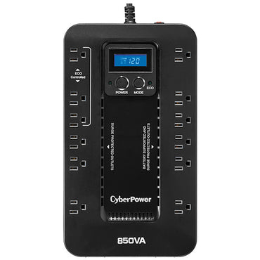 CyberPower EC850LCD uninterruptible power supply (UPS) Line-Interactive 0.85 kVA 510 W 12 AC outlet(s)