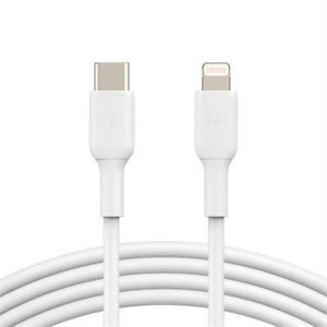 BELKIN CAA003bt1MWH White BOOST CHARGE USB-C Cable with Lightning Connector