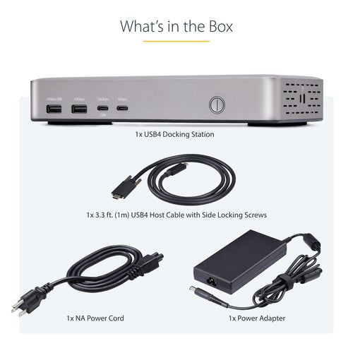 StarTech.com Dual-Monitor USB4 Docking Station, Dual 4K 120Hz or Single 8K 60Hz HDMI, 100W Laptop Charging, 2.5GbE, USB-C Multi-Monitor Dock, Driverless