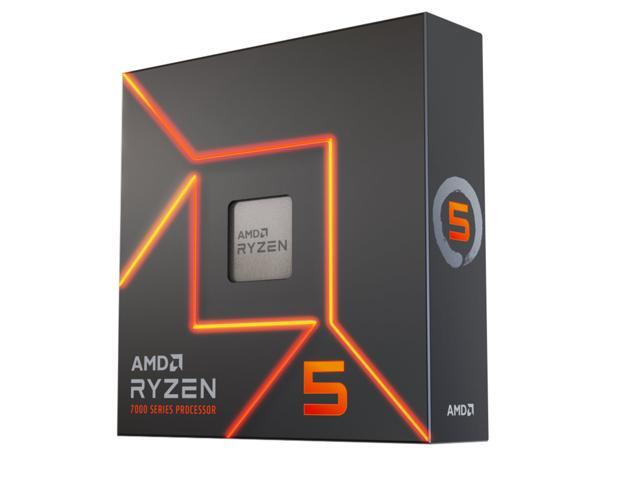 AMD - Ryzen 5 7600X 6-core - 12-Thread 4.7GHz (5.3 GHz Max Boost) Socket AM5 Desktop Processor - Silver