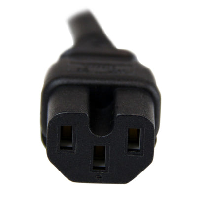 StarTech.com 8ft (2.4m) Heavy Duty Power Cord, NEMA 5-15P to C15 AC Power Cord, 15A 125V, 14AWG, Replacement Computer Power Cord, Monitor Power Cable, NEMA 5-15P to IEC 60320 C15 Power Cord - PC Power Supply Cable