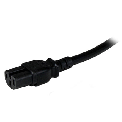 StarTech.com 8ft (2.4m) Heavy Duty Power Cord, NEMA 5-15P to C15 AC Power Cord, 15A 125V, 14AWG, Replacement Computer Power Cord, Monitor Power Cable, NEMA 5-15P to IEC 60320 C15 Power Cord - PC Power Supply Cable