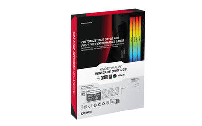 Kingston Technology FURY 128GB 3600MT/s DDR4 CL18 DIMM (Kit of 4) Renegade RGB