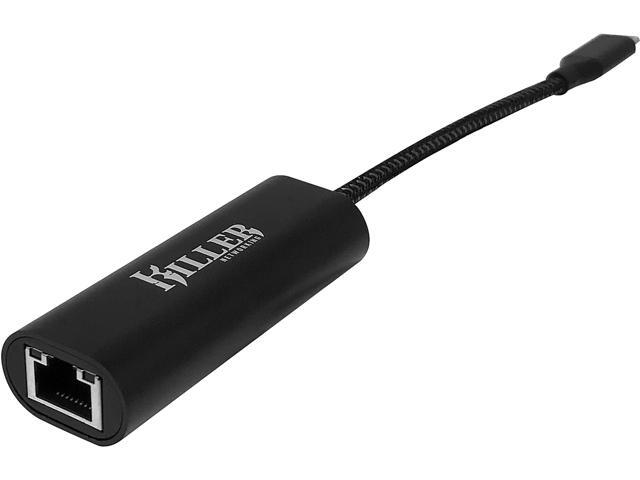 Intel Killer E3100 USB-C 3.1 to RJ-45 2.5Gbps Ethernet Adapter E3100KILLERUSB