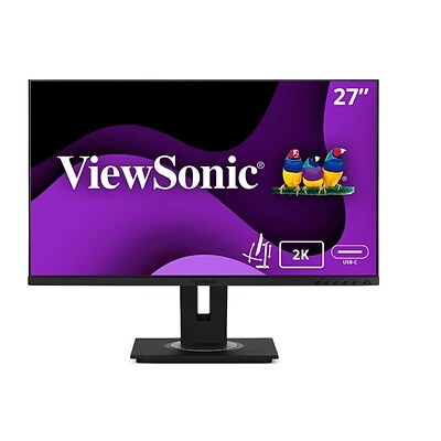 ViewSonic VG2756A-2K 27 Inch IPS 1440p Docking Monitor with 100W USB C  RJ45  HDMI  Display Port and 40 Degree Tilt Ergonomics for Home and Office
