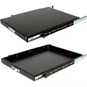 StarTech.com - StarTech.com 1U Sliding Server Rack Mount Keyboard Shelf Tray, 55lbs (25Kg), 22in (55cm) Deep Steel Pull Out Drawer for 19" AV, Network Equipment Rack