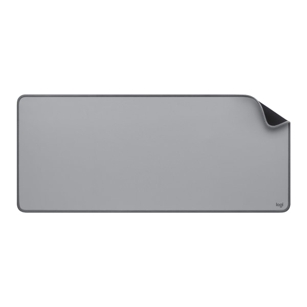Logitech Desk Mat - Studio Series  Multifunctional Large Desk Pad  Extended Mouse Mat  Mid Gray