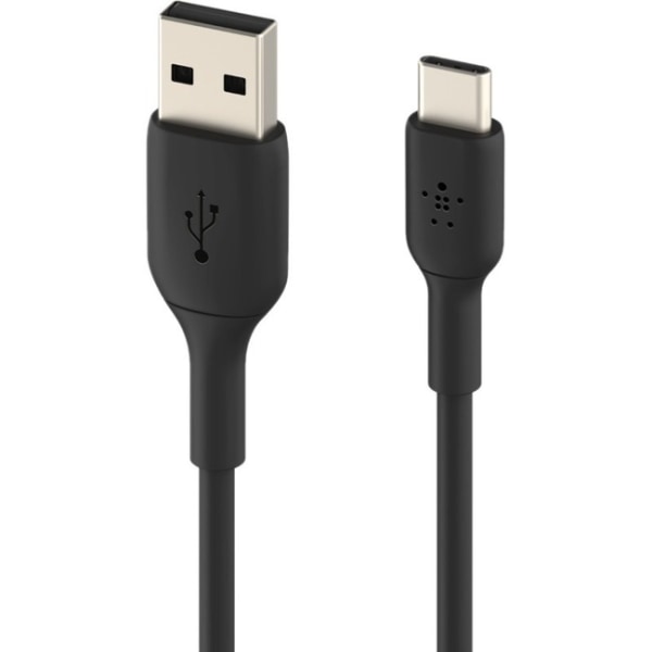 Belkin BoostCharge USB-C Cable (1M/3.3ft)  USB-C to USB-A Cable  USB Type-C Cable for iPhone 16 Series  Samsung Galaxy S24  S24+  Note20  Pixel 8  Pixel 7  iPad Pro  Nintendo Switch  and More - Black