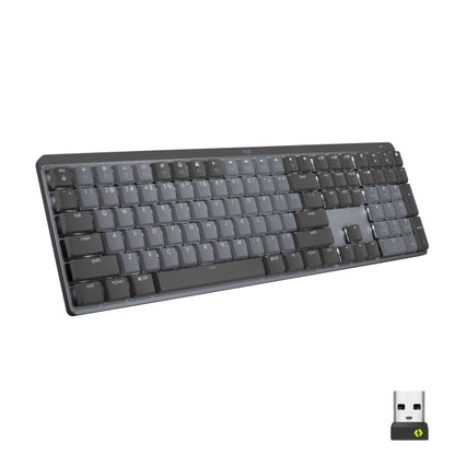 Logitech MX Mechanical Wireless Illuminated Performance Keyboard  Tactile Quiet Switches  Backlit Keys  Bluetooth  USB-C  macOS  Windows  Linux  iOS  Android  Metal  ‎Graphite