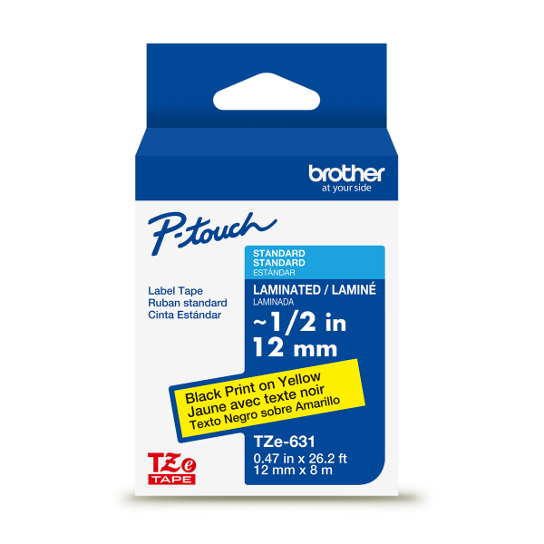 Brother P-touch TZe Laminated Label Tape (tze631g)