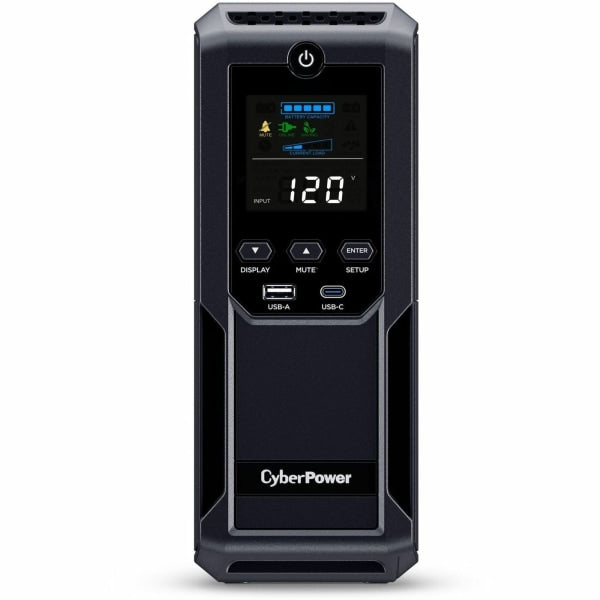 CyberPower Intelligent LCD UPS Series CP1500AVRLCD3 900-Watt 12-Outlet Battery Backup with Automatic Voltage Regulation  6-Ft. Cord  CP1500AVRLCD3