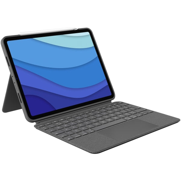 Logitech - Combo Touch iPad Pro Keyboard Folio for Apple iPad Pro 11" (1st, 2nd, 3rd & 4th Gen) with Detachable Backlit Keyboard - Oxford Gray