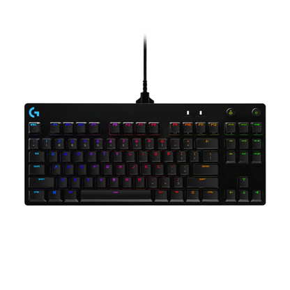 Logitech G PRO Mechanical Gaming Keyboard  Ultra Portable Tenkeyless Design  Detachable Micro USB Cable  16.8 Million Color LIGHTSYNC RGB Backlit Keys