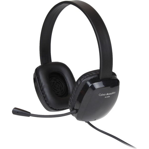 Cyber Acoustics Stereo Headset w/ Single Plug  Black