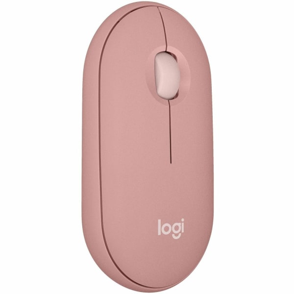 Logitech - Pebble Mouse 2 M350s Slim Lightweight Wireless Bluetooth Optical Silent Ambidextrous Mouse with Customizable Buttons - Wireless - Rose