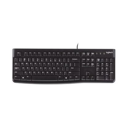 Logitech K120 Wired Keyboard for Windows  USB Plug-and-Play  Full-Size  Spill-Resistant  Curved Space Bar  Compatible with PC  Laptop  Black