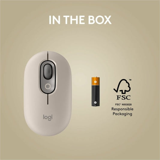 Logitech POP Wireless Mouse with Customizable Emoji - Wireless - Bluetooth - Mist - Scroll Wheel