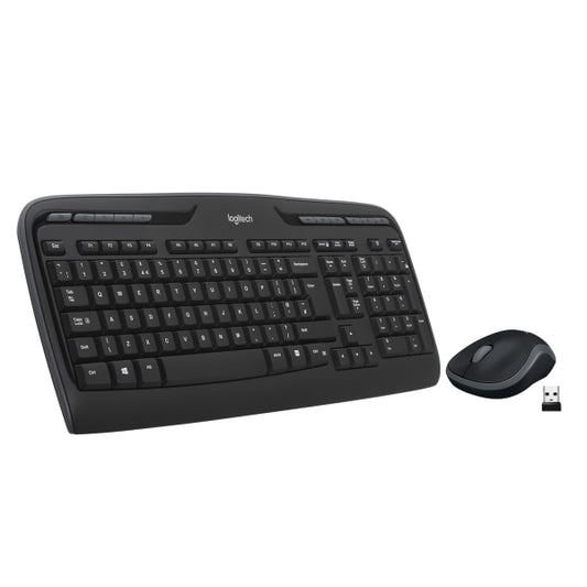 Logitech - MK320 Full-size Wireless Membrane Keyboard and Mouse Bundle - Black