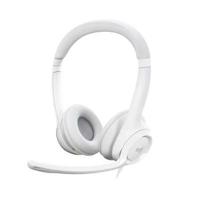 Logitech - H390 Wired USB On-Ear Stereo Headphones - Off-White