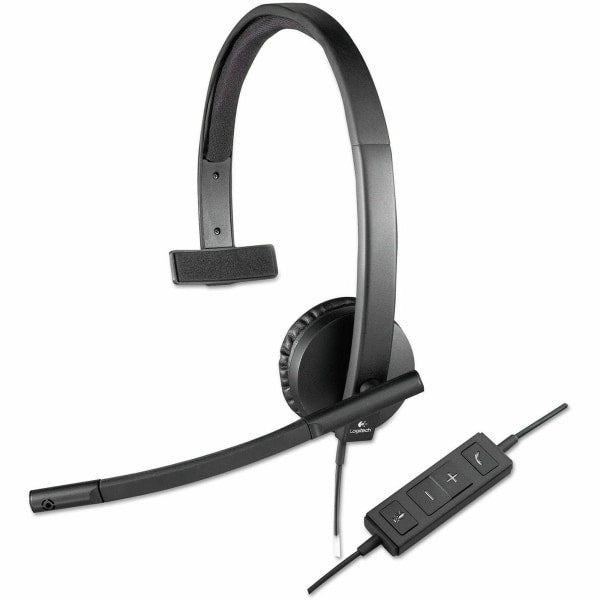 Logitech H570e USB Corded Single-Ear Headset - 981-000570