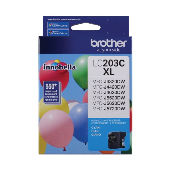 Brother LC203 Cyan Ink Cartridge High Yield (LC203CS) 1106360