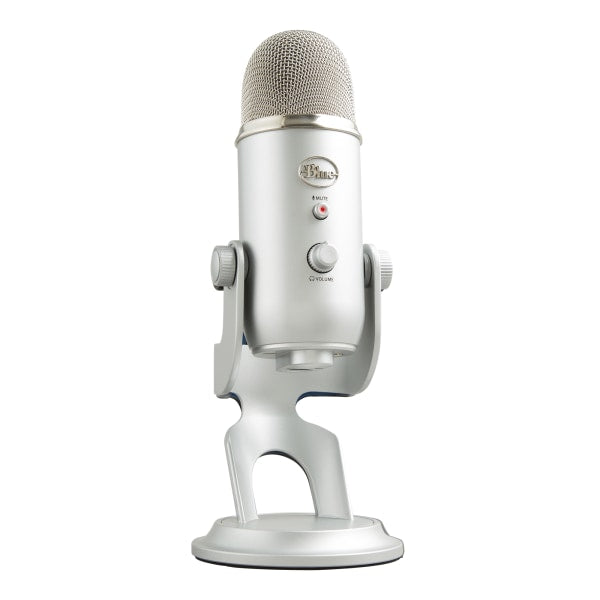 Blue Yeti USB Microphone for PC  Mac  Gaming  Recording  Streaming  Podcasting  Plug and Play  Silver