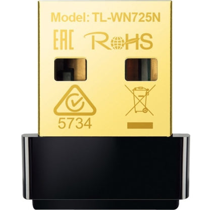 TP-LINK TL-WN725N Nano Wireless N150 Adapter  150Mbps  IEEE 802.11b/g/n  WEP  WPA / WPA2  Plug & Play in Windows 10 (32 bit & 64 bit)